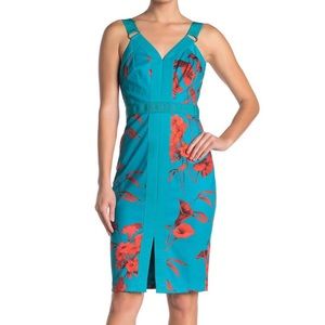 jordja fantasia panel bodycon dress